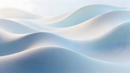 Serene Abstract Waves Background with Soft Blue and White Gradient Textures