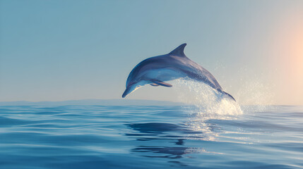 Fototapeta premium dolphin jumping out of water