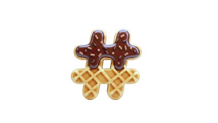 Hashtag Cookie with Chocolate and Sprinkles