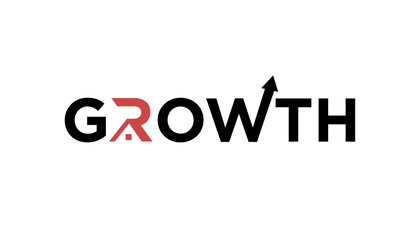 grow with letter R logo. grow arrow business invest design template element