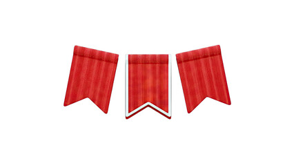 Red Festive Bunting Flags