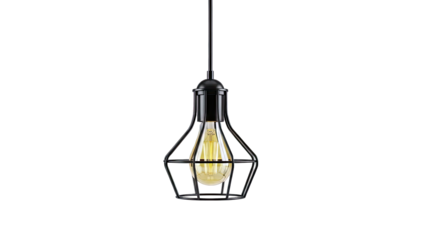 Industrial Pendant Light with Edison Bulb