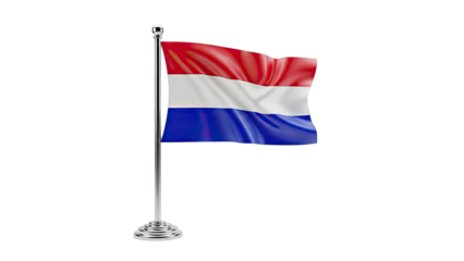 Netherlands Flag on a Desk Stand