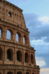 Fototapeta premium Colosseum in Rome Italy at the sunrise