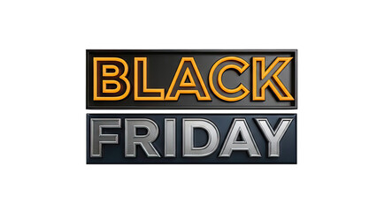 Black Friday 3D Text Logo