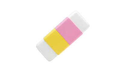 Eraser with Pink and Yellow Bands
