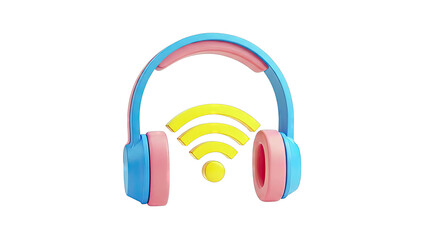 Headphones with Wi-Fi Symbol