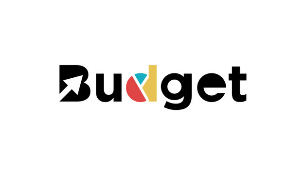 budget financial growth logo design vector