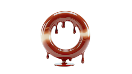 Chocolate 'O' with dripping effect