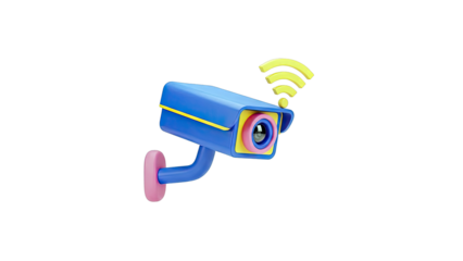 3D Cartoon Security Camera with WiFi Signal