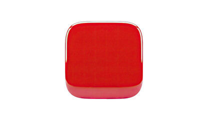 Glossy Red Rounded Square Object