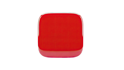 Glossy Red Rounded Square Object