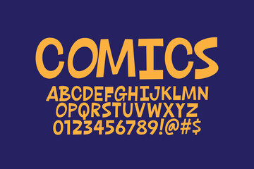 vintage retro comic font set