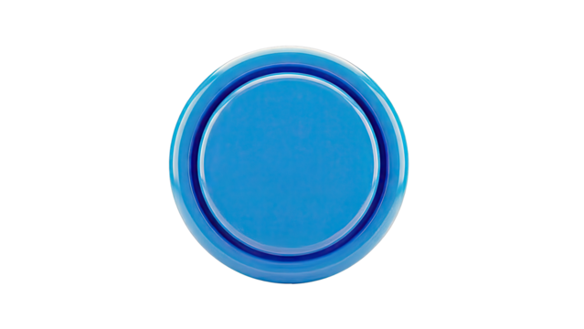 Blue Circular Object on White Background - Powered by Adobe