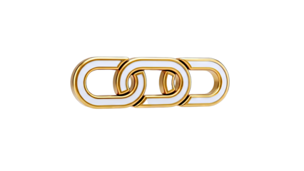 Luxury Gold and White Chain Link Symbol