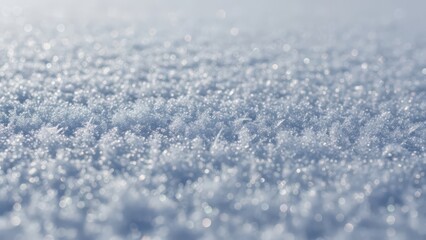Obraz premium Sparkling snow surface with icy crystals reflecting sunlight