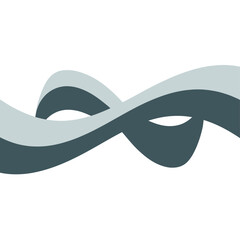 Abstract wavy lines in modern minimalist style with soft blue tones on white background for graphic design isolated on a transparent background