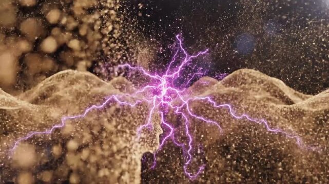 Electrical Discharge on a Sandy Surface