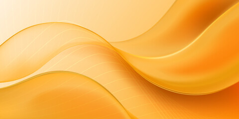 Smooth, flowing orange curves with gradient effect and soft, shiny texture, creating a dynamic abstract background.