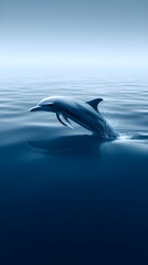 Fototapeta premium Dolphin Jumping Above the Ocean