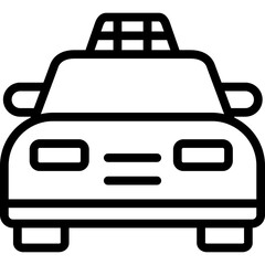 taxi icon illustration design with outline