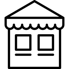 ticket box icon illustration design with outline