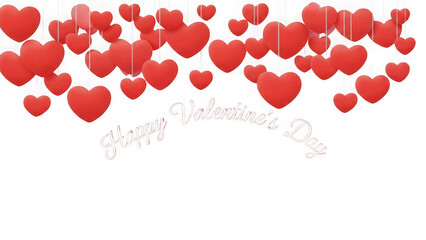 Celebrate love with floating hearts on valentine's day