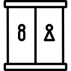 toilet icon illustration design with outline