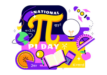 National Pie Day Vector Illustration on January 23 Featuring Delicious Pastry Shells With Various Fillings Flat Style Cartoon Background