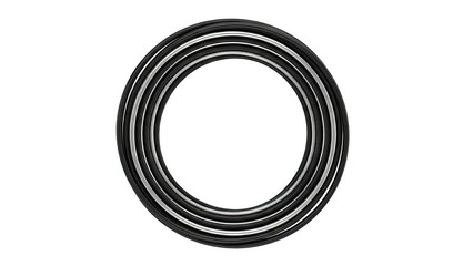 Concentric Rings with Alternating Black and Silver