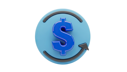 Dollar Sign with Circular Arrow Icon