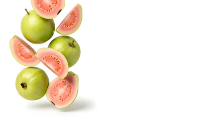 Fresh Guava Isolated With Copy Space &ndash; 16:9	
