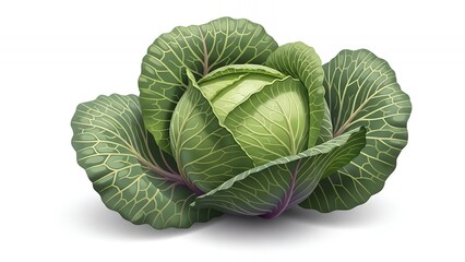 Obraz premium cabbage isolated on white background