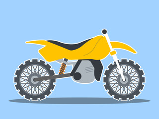 A motocross or dirt bike illustration. Modern transportations illustration. Flat vector concept.	