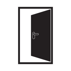 open door flat icon vector