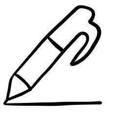 writing hand drawn icon