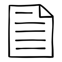 document hand drawn icon