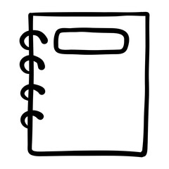 notebook hand drawn icon