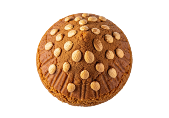 almond cookie with whole almonds on golden crust