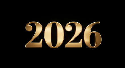 Futuristic neon glowing 2026 numbers