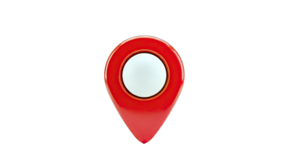 3D Red Map Pin Icon