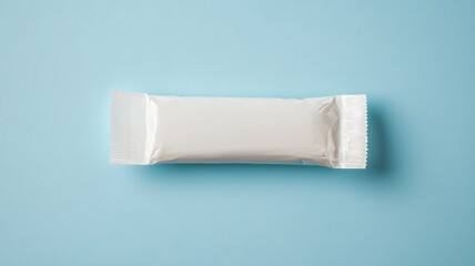Minimalist Wrapped Candy on Light Blue Background for Sweet Treats