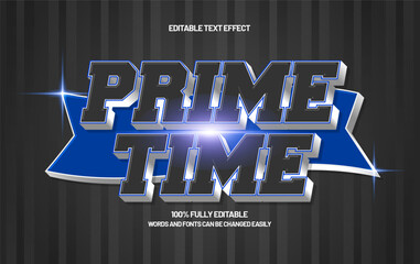 Prime Time Editable Text Effect &ndash; Modern Typography Style for Poster, Logo, and Social Media