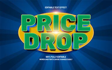 Price Drop Editable Text Effect &ndash; Bold Promotional Typography for Banner, Poster, and Advertising