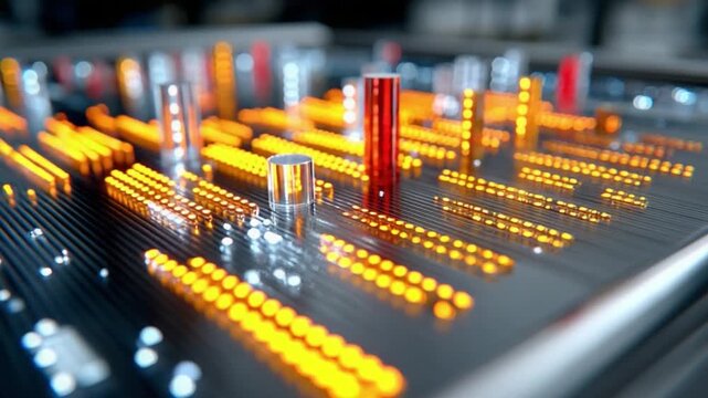 Technological Tapestry: A mesmerizing, close-up perspective of computer components, bathed in an ethereal, golden glow, symbolizing the intricate beauty and power of modern technology.