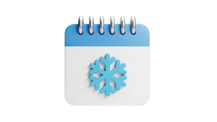 Calendar with Snowflake Icon
