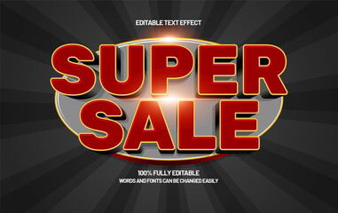Super Sale Editable Text Effect &ndash; Bold Promotional Typography for Banner, Poster, and Advertising