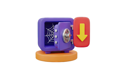 Empty Safe with Download Icon