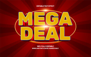 Mega Deal Editable Text Effect &ndash; Bold Promotional Typography for Banner, Poster, and Advertising