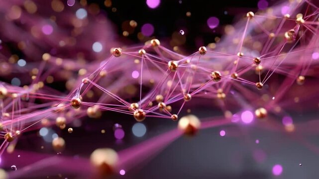 Entangled Connectivity: A captivating depiction of interconnected nodes and lines in a mesmerizing display of technological or scientific intricacy.
